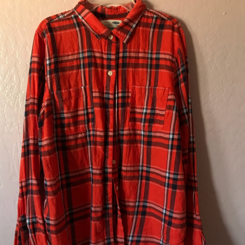 Button down plaid shirt